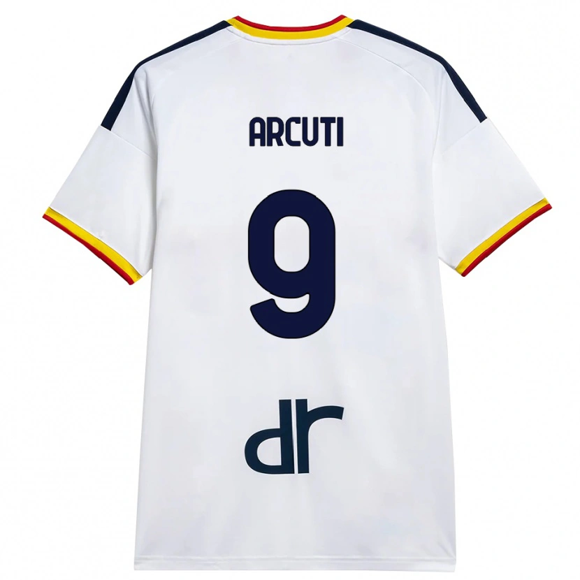 Danxen Mujer Camiseta Gabriele Arcuti #9 Blanco Amarillo Rojo 2ª Equipación 2026/27 La Camisa