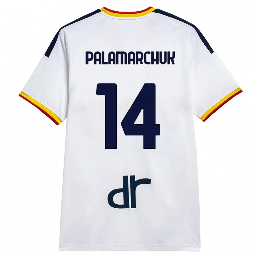 Danxen Mujer Camiseta Cristiano Palamarchuk #14 Blanco Amarillo Rojo 2ª Equipación 2026/27 La Camisa