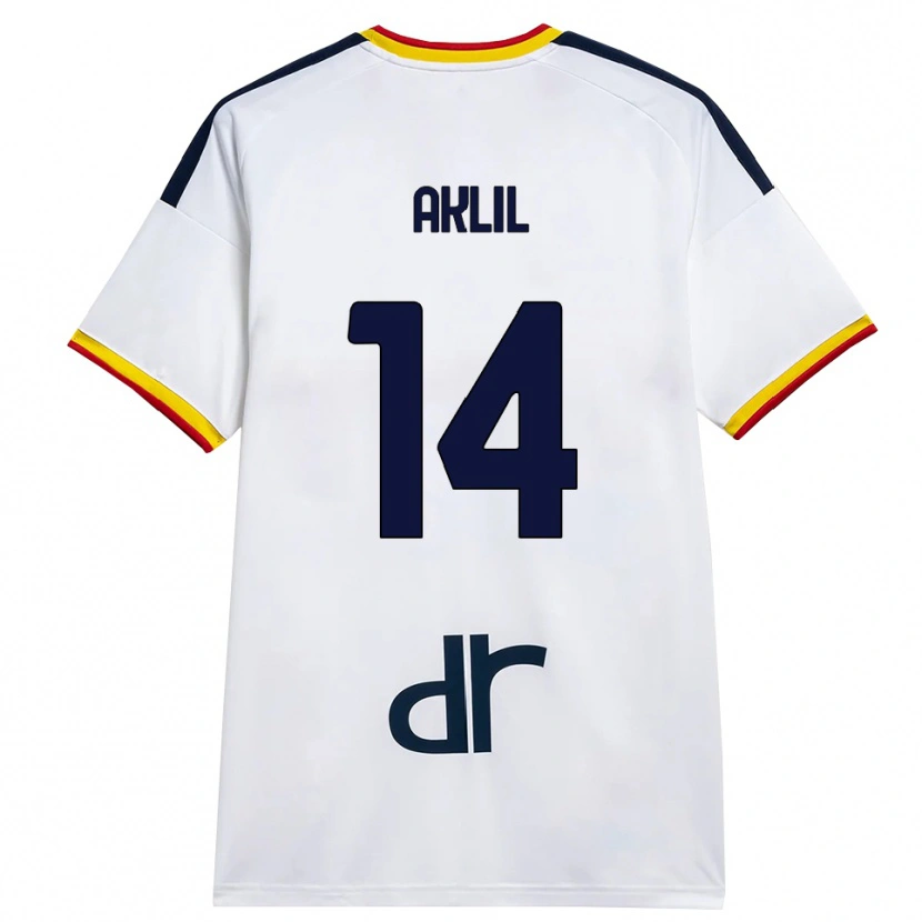 Danxen Mujer Camiseta Lino Aklil #14 Blanco Amarillo Rojo 2ª Equipación 2026/27 La Camisa