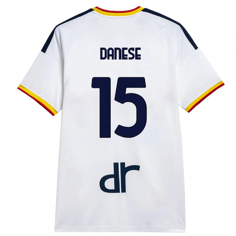 Danxen Mujer Camiseta Tommaso Danese #15 Blanco Amarillo Rojo 2ª Equipación 2026/27 La Camisa