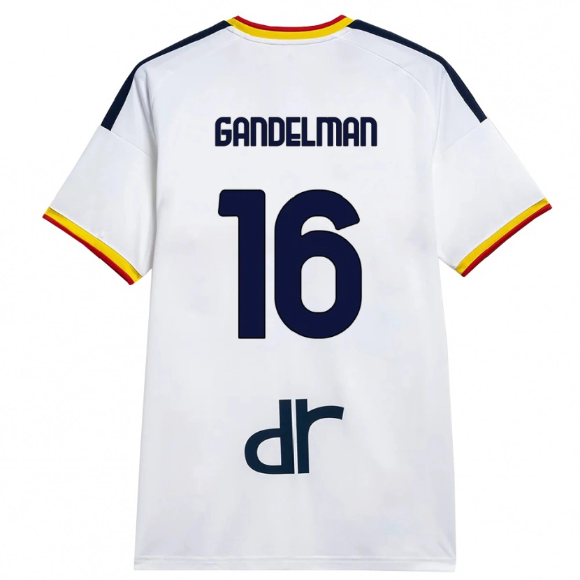 Danxen Mujer Camiseta Omri Gandelman #16 Blanco Amarillo Rojo 2ª Equipación 2026/27 La Camisa