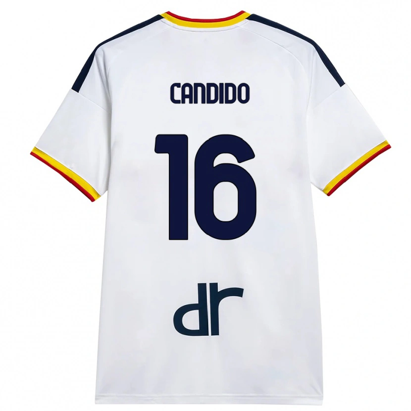 Danxen Mujer Camiseta Filippo Candido #16 Blanco Amarillo Rojo 2ª Equipación 2026/27 La Camisa