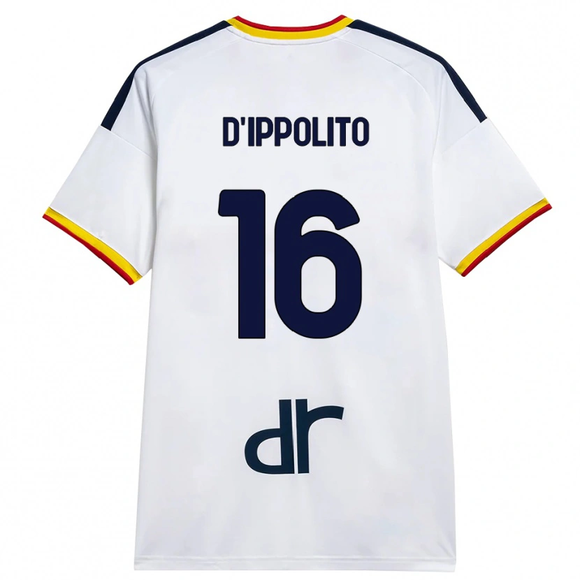 Danxen Mujer Camiseta Nicola D'ippolito #16 Blanco Amarillo Rojo 2ª Equipación 2026/27 La Camisa