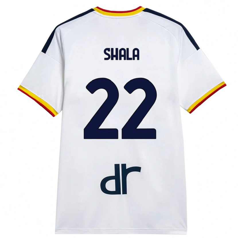 Danxen Mujer Camiseta Erlis Shala #22 Blanco Amarillo Rojo 2ª Equipación 2026/27 La Camisa