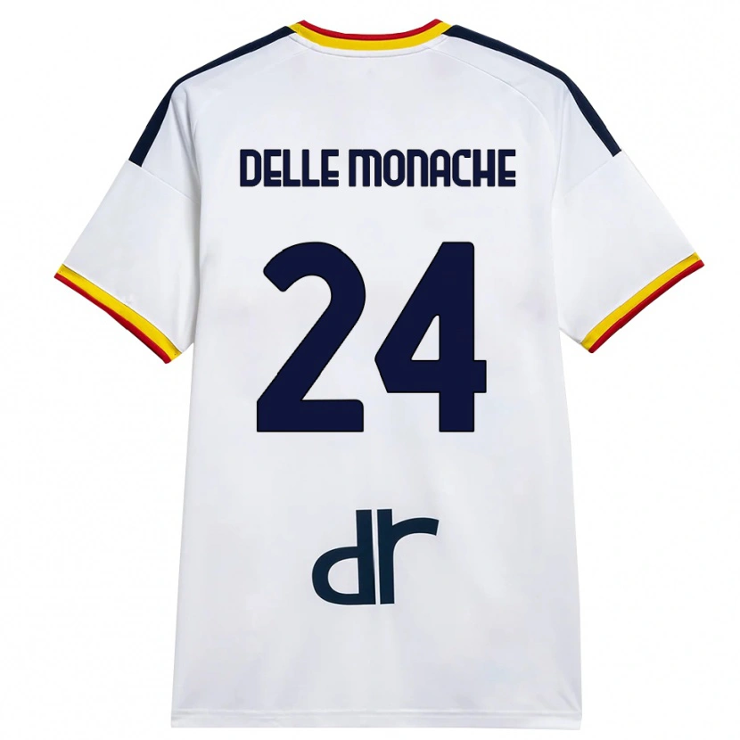 Danxen Mujer Camiseta Marco Delle Monache #24 Blanco Amarillo Rojo 2ª Equipación 2026/27 La Camisa