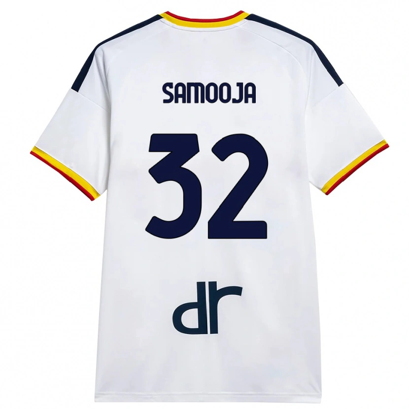 Danxen Mujer Camiseta Jasper Samooja #32 Blanco Amarillo Rojo 2ª Equipación 2026/27 La Camisa