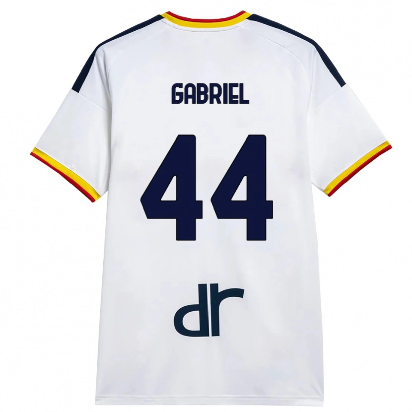 Danxen Mujer Camiseta Tiago Gabriel #44 Blanco Amarillo Rojo 2ª Equipación 2026/27 La Camisa