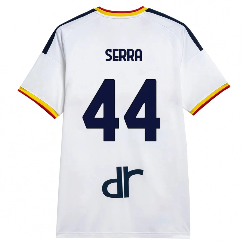 Danxen Mujer Camiseta Francesco Serra #44 Blanco Amarillo Rojo 2ª Equipación 2026/27 La Camisa