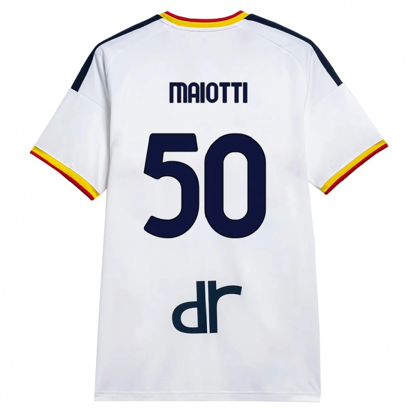Danxen Mujer Camiseta Sebastiano Maiotti #50 Blanco Amarillo Rojo 2ª Equipación 2026/27 La Camisa