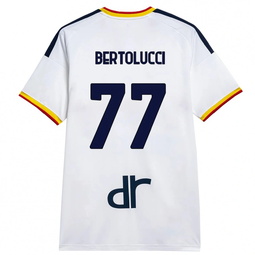 Danxen Mujer Camiseta Sandro Bertolucci #77 Blanco Amarillo Rojo 2ª Equipación 2026/27 La Camisa