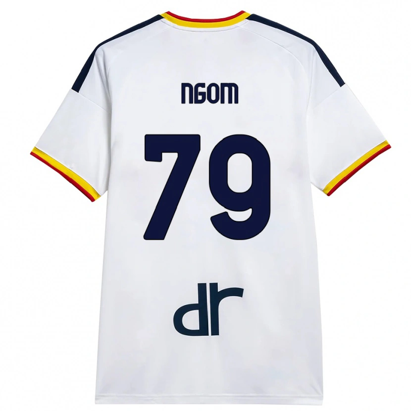 Danxen Mujer Camiseta Oumar Ngom #79 Blanco Amarillo Rojo 2ª Equipación 2026/27 La Camisa
