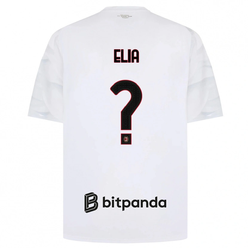 Danxen Mujer Camiseta Emanuele Elia #0 Blanco Rojo Negro 2ª Equipación 2026/27 La Camisa
