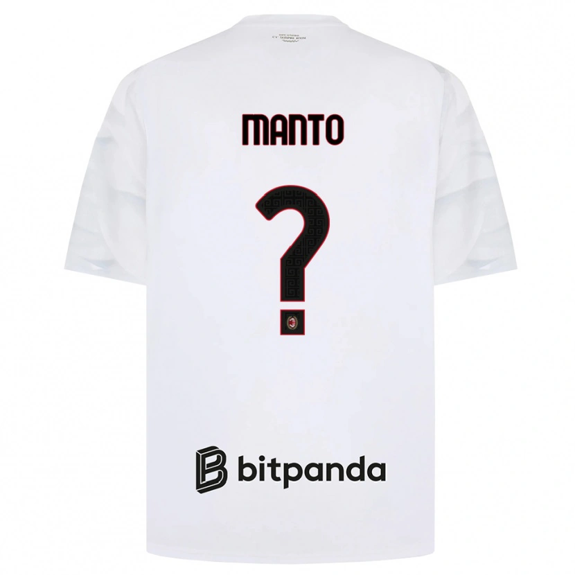 Danxen Mujer Camiseta Gaetano Manto #0 Blanco Rojo Negro 2ª Equipación 2026/27 La Camisa