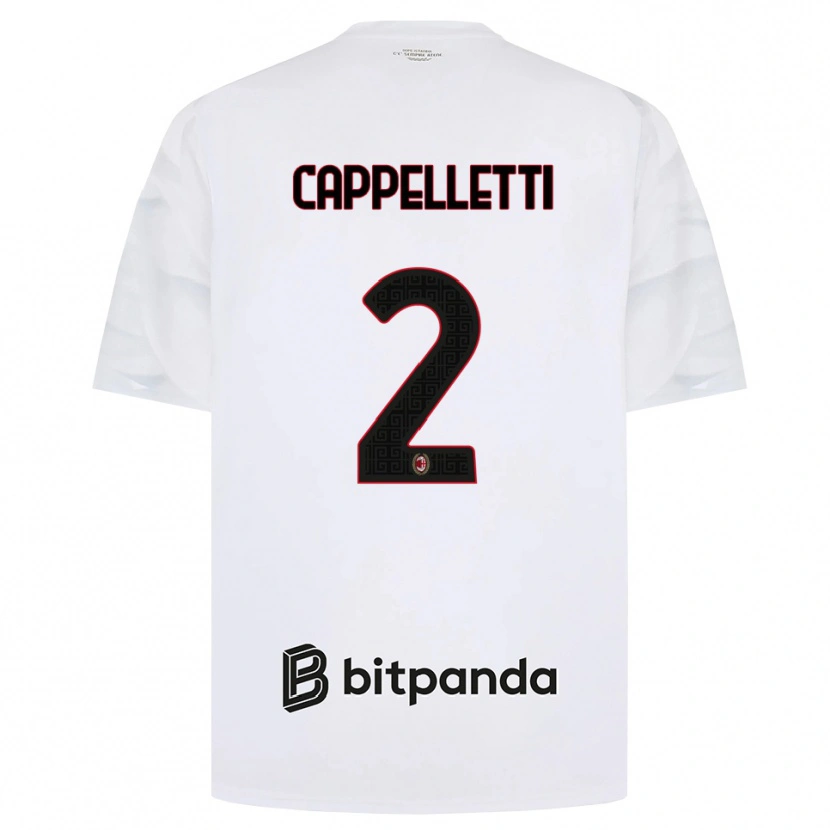 Danxen Mujer Camiseta Mattia Cappelletti #2 Blanco Rojo Negro 2ª Equipación 2026/27 La Camisa