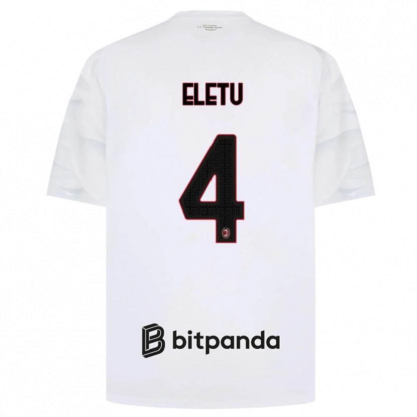 Danxen Mujer Camiseta Victor Eletu #4 Blanco Rojo Negro 2ª Equipación 2026/27 La Camisa