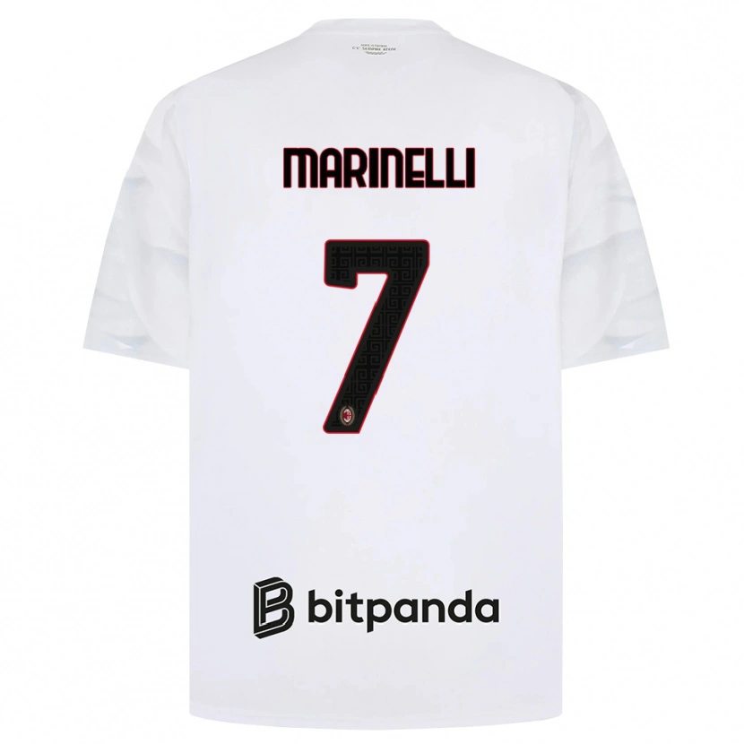 Danxen Mujer Camiseta Gloria Marinelli #7 Blanco Rojo Negro 2ª Equipación 2026/27 La Camisa