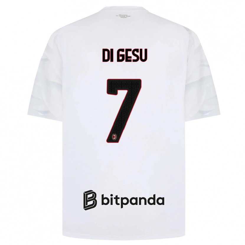 Danxen Mujer Camiseta Enrico Di Gesu #7 Blanco Rojo Negro 2ª Equipación 2026/27 La Camisa