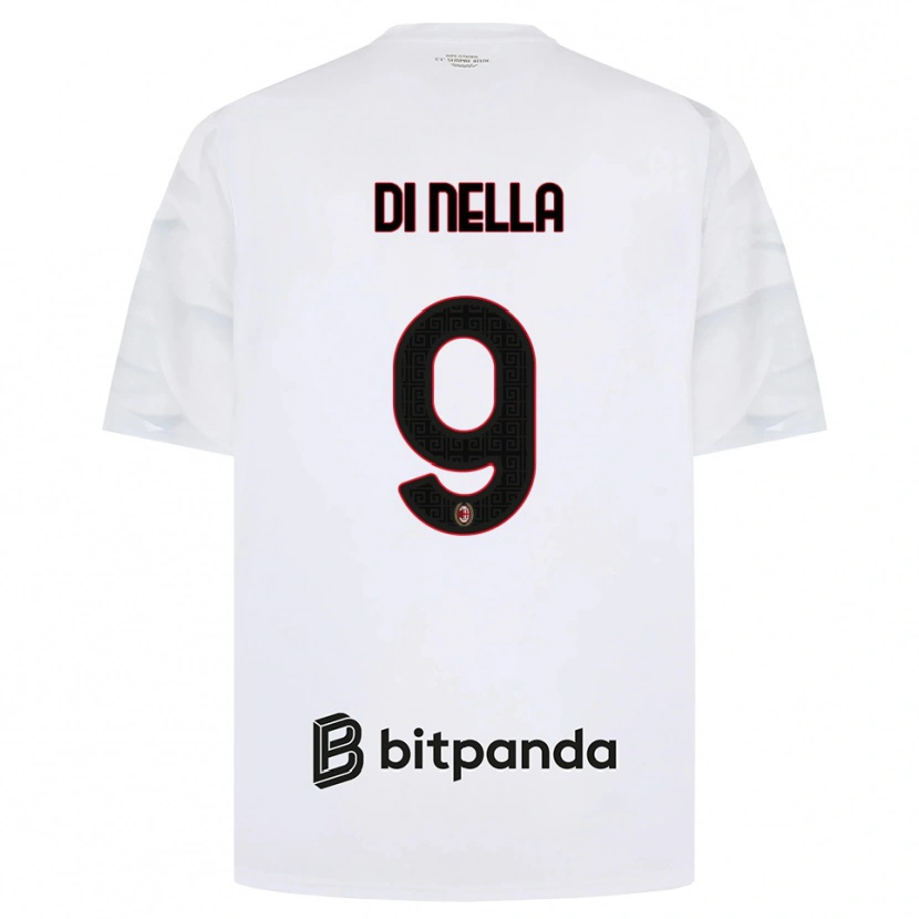Danxen Mujer Camiseta Ludovico Di Nella #9 Blanco Rojo Negro 2ª Equipación 2026/27 La Camisa