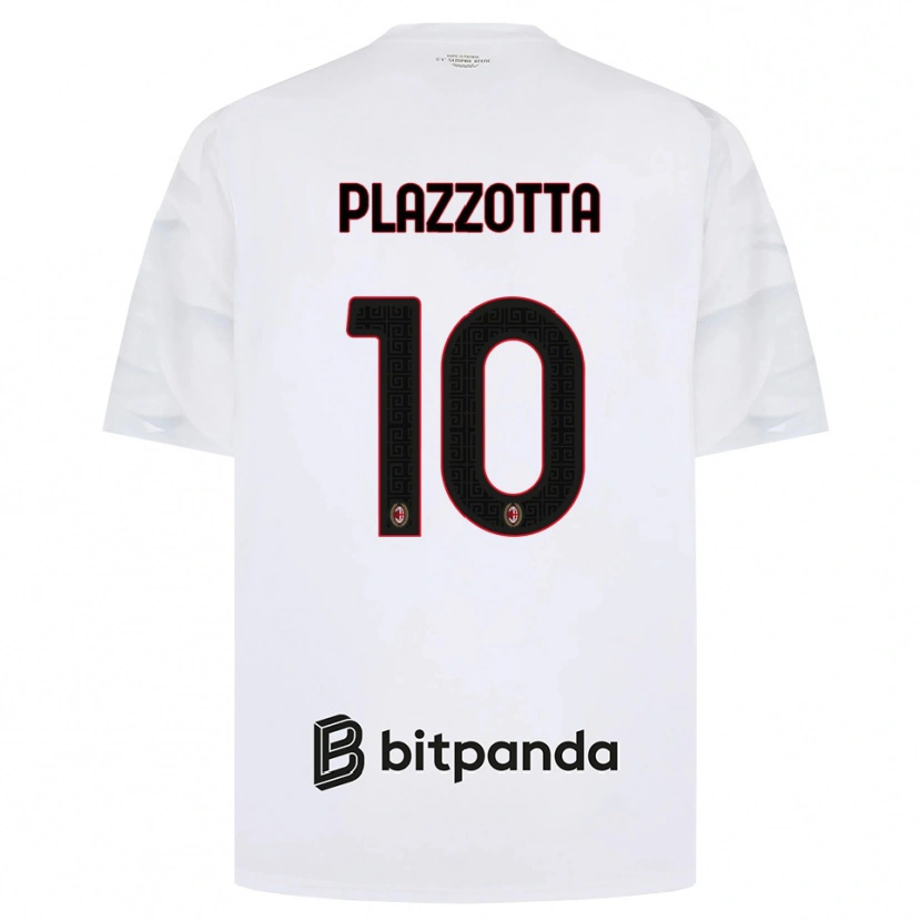 Danxen Mujer Camiseta Filippo Plazzotta #10 Blanco Rojo Negro 2ª Equipación 2026/27 La Camisa