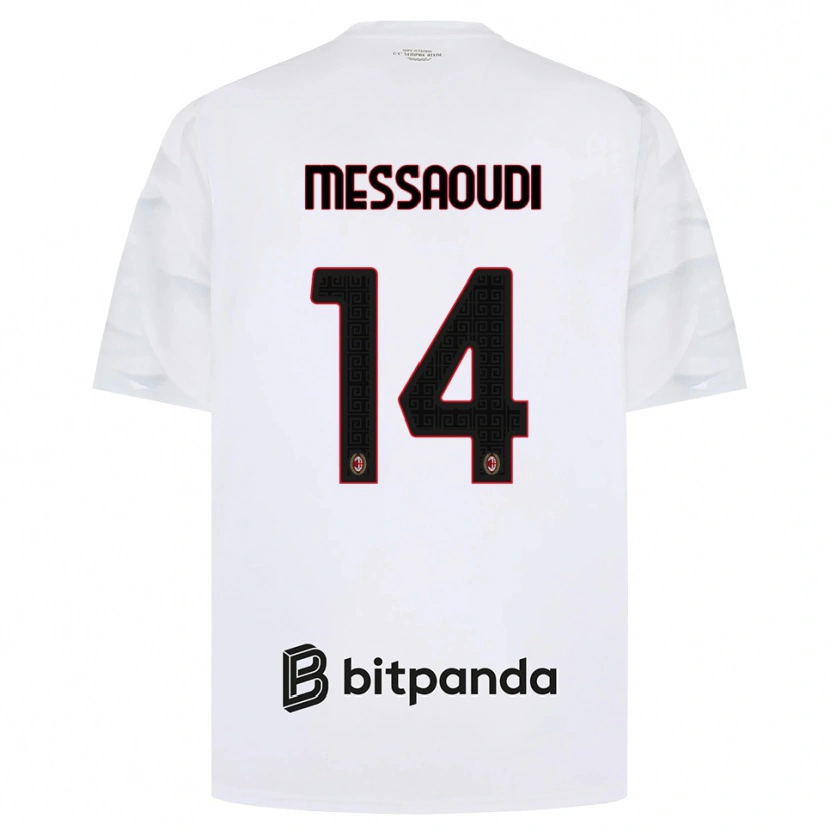 Danxen Mujer Camiseta Yanis Messaoudi #14 Blanco Rojo Negro 2ª Equipación 2026/27 La Camisa