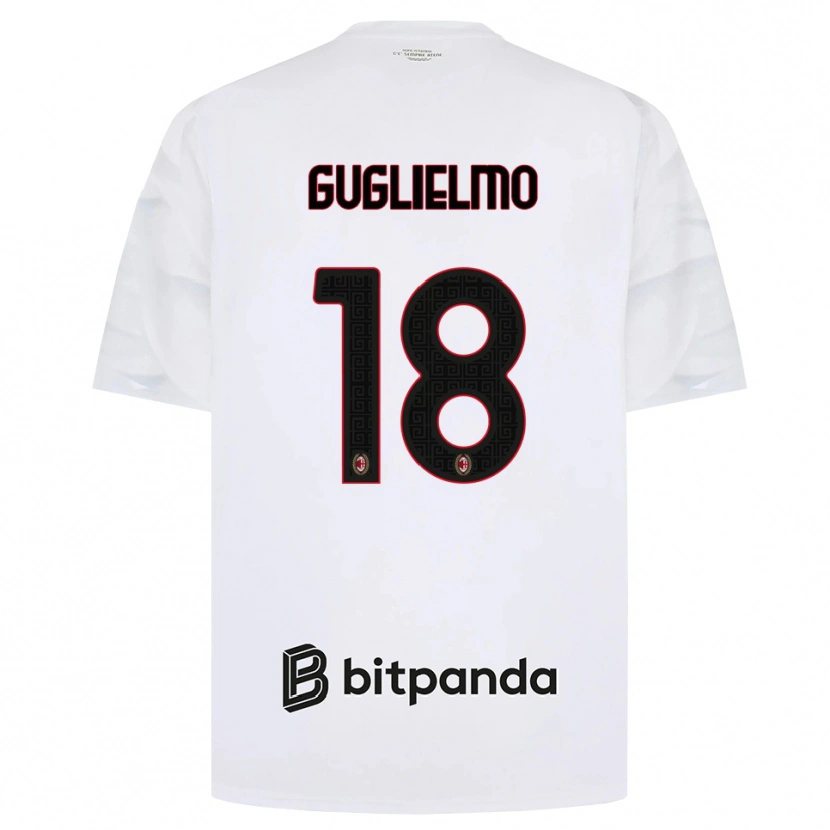 Danxen Mujer Camiseta Tommaso Guglielmo #18 Blanco Rojo Negro 2ª Equipación 2026/27 La Camisa