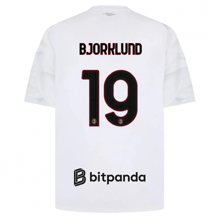 Danxen Mujer Camiseta Lukas Bjorklund #19 Blanco Rojo Negro 2ª Equipación 2026/27 La Camisa