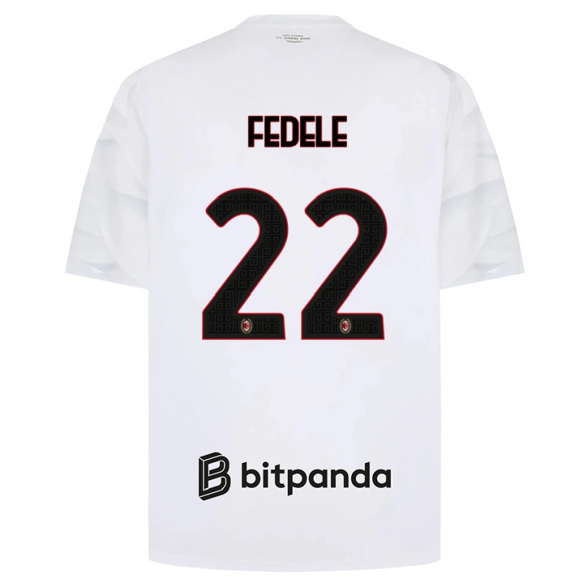 Danxen Mujer Camiseta Noemi Fedele #22 Blanco Rojo Negro 2ª Equipación 2026/27 La Camisa
