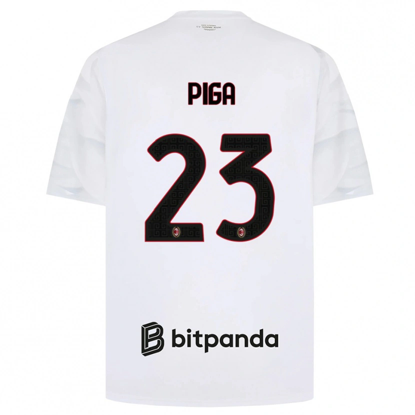 Danxen Mujer Camiseta Julie Piga #23 Blanco Rojo Negro 2ª Equipación 2026/27 La Camisa