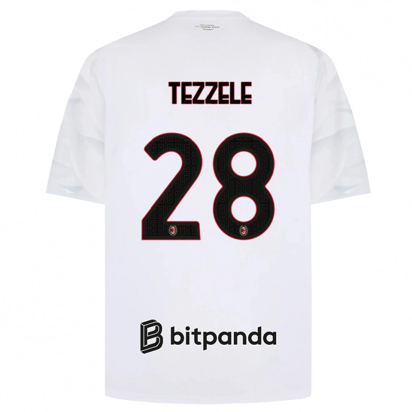 Danxen Mujer Camiseta Matteo Tezzele #28 Blanco Rojo Negro 2ª Equipación 2026/27 La Camisa