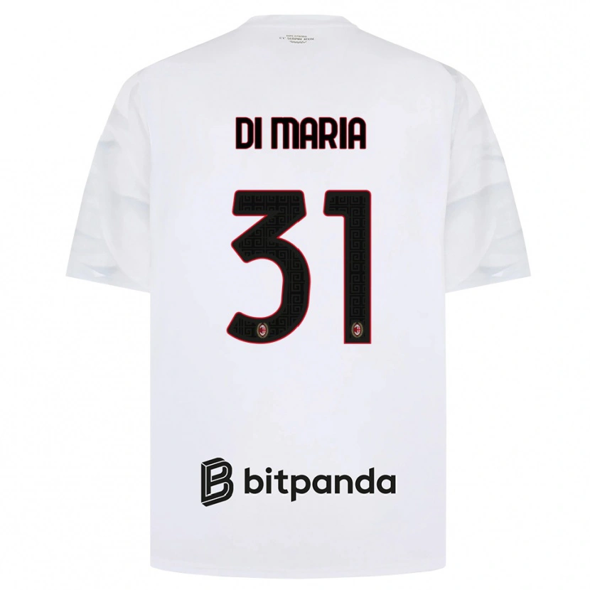 Danxen Mujer Camiseta Alessandro Di Maria #31 Blanco Rojo Negro 2ª Equipación 2026/27 La Camisa
