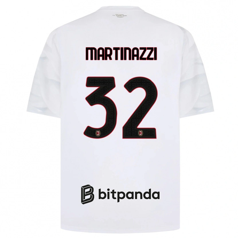 Danxen Mujer Camiseta Luca Martinazzi #32 Blanco Rojo Negro 2ª Equipación 2026/27 La Camisa