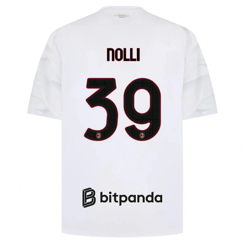 Danxen Mujer Camiseta Luca Nolli #39 Blanco Rojo Negro 2ª Equipación 2026/27 La Camisa