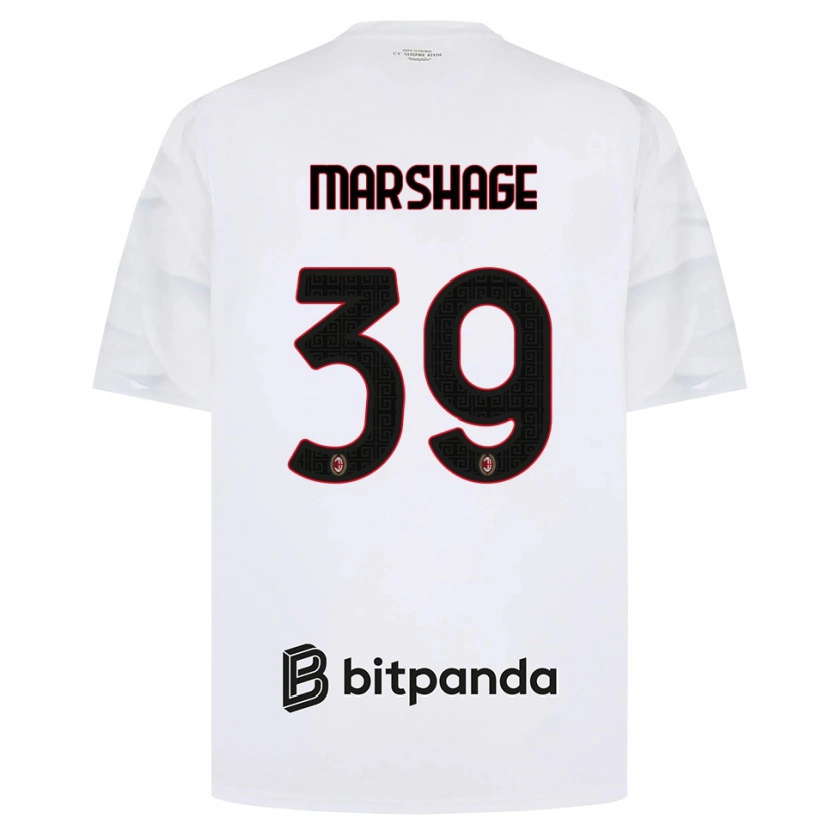 Danxen Mujer Camiseta Wilgot Marshage #39 Blanco Rojo Negro 2ª Equipación 2026/27 La Camisa