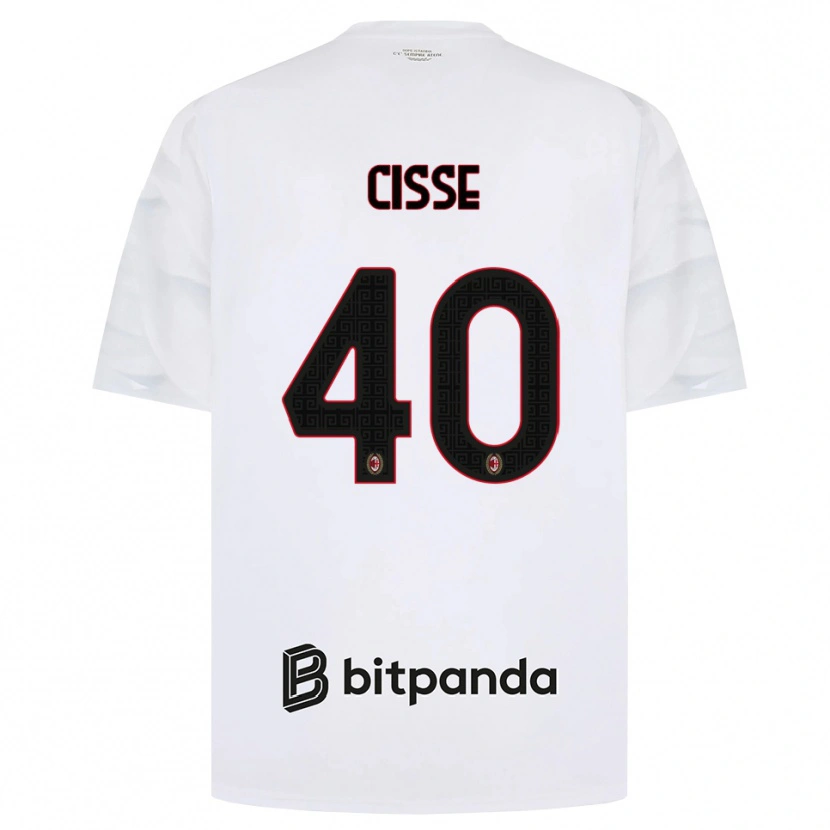 Danxen Mujer Camiseta El Hadji Malick Cissé #40 Blanco Rojo Negro 2ª Equipación 2026/27 La Camisa