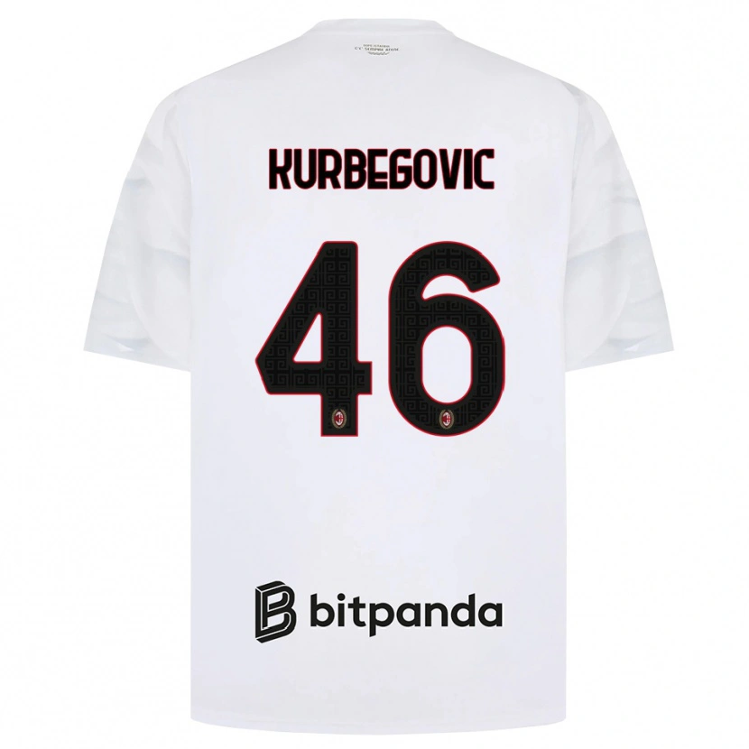 Danxen Mujer Camiseta Dino Kurbegovic #46 Blanco Rojo Negro 2ª Equipación 2026/27 La Camisa