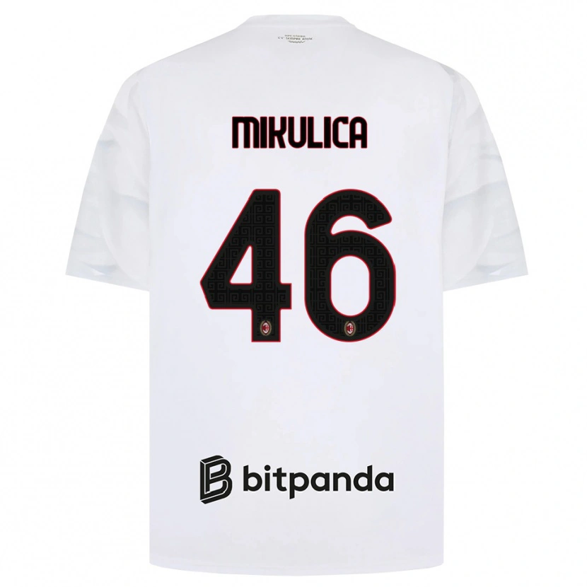 Danxen Mujer Camiseta Petra Mikulica #46 Blanco Rojo Negro 2ª Equipación 2026/27 La Camisa