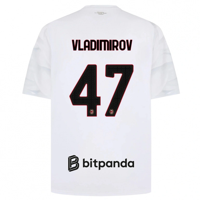 Danxen Mujer Camiseta Valeri Vladimirov #47 Blanco Rojo Negro 2ª Equipación 2026/27 La Camisa