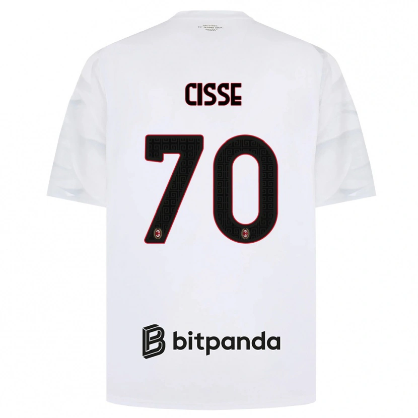 Danxen Mujer Camiseta Alphadjo Cissè #70 Blanco Rojo Negro 2ª Equipación 2026/27 La Camisa
