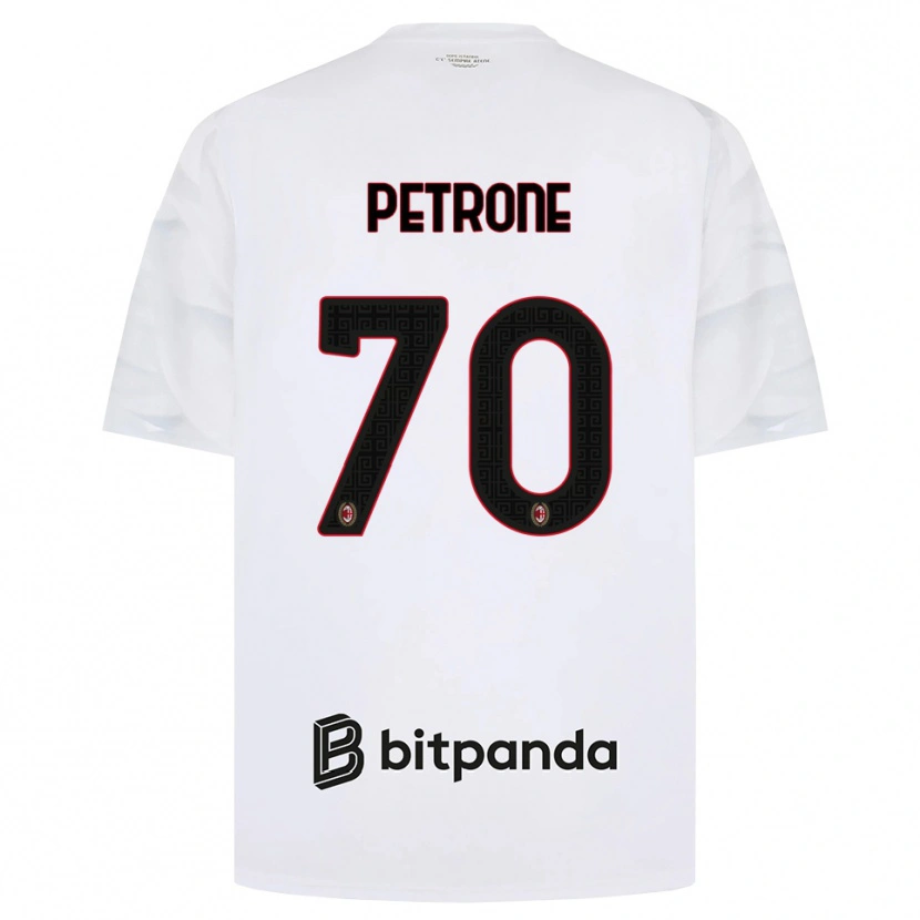 Danxen Mujer Camiseta Daniele Petrone #70 Blanco Rojo Negro 2ª Equipación 2026/27 La Camisa