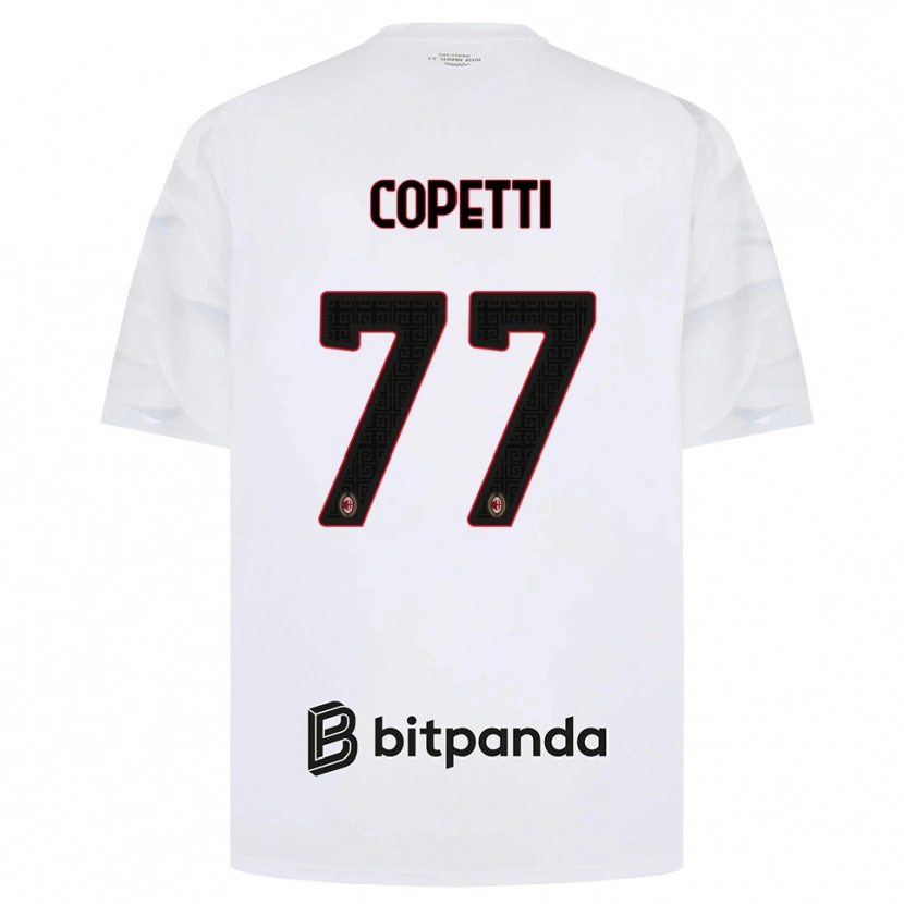 Danxen Mujer Camiseta Matilde Copetti #77 Blanco Rojo Negro 2ª Equipación 2026/27 La Camisa
