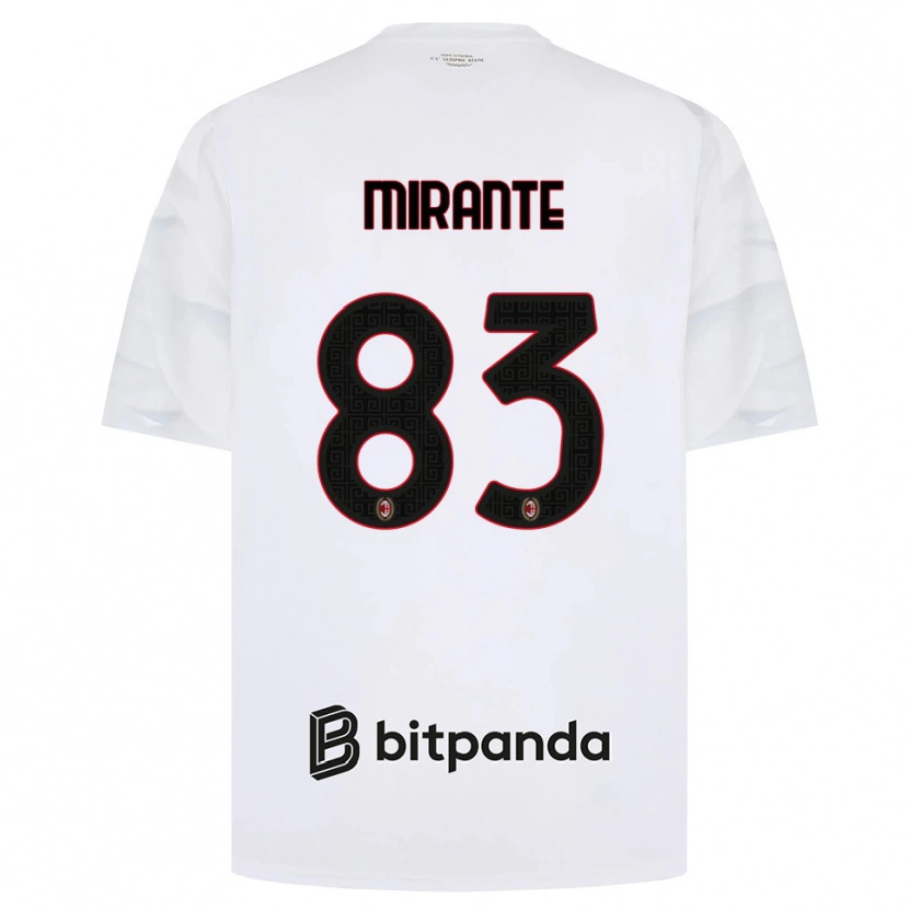 Danxen Mujer Camiseta Antonio Mirante #83 Blanco Rojo Negro 2ª Equipación 2026/27 La Camisa