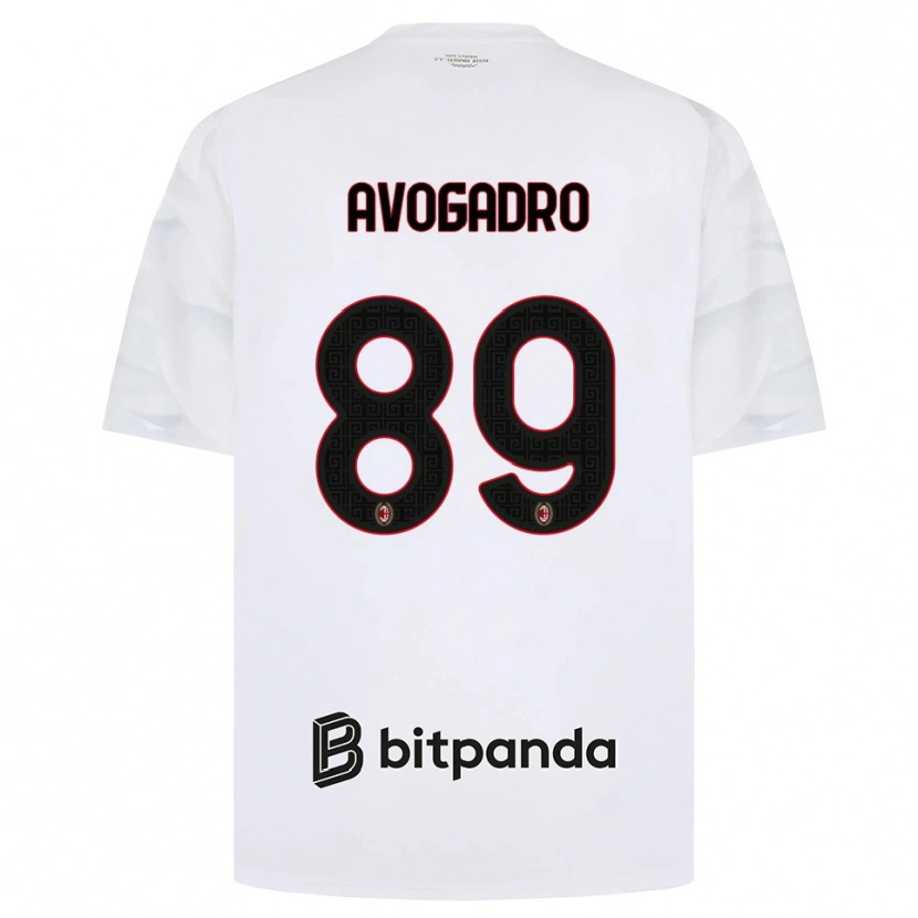 Danxen Mujer Camiseta Pietro Avogadro #89 Blanco Rojo Negro 2ª Equipación 2026/27 La Camisa