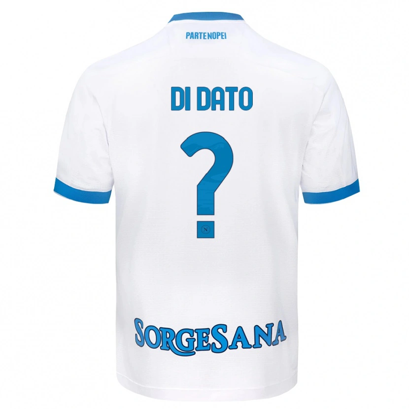 Danxen Mujer Camiseta Vincenzo Di Dato #0 Blanco Azul Cielo 2ª Equipación 2026/27 La Camisa