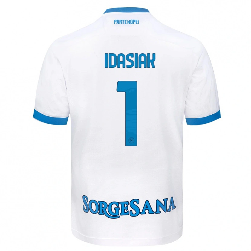 Danxen Mujer Camiseta Hubert Dawid Idasiak #1 Blanco Azul Cielo 2ª Equipación 2026/27 La Camisa