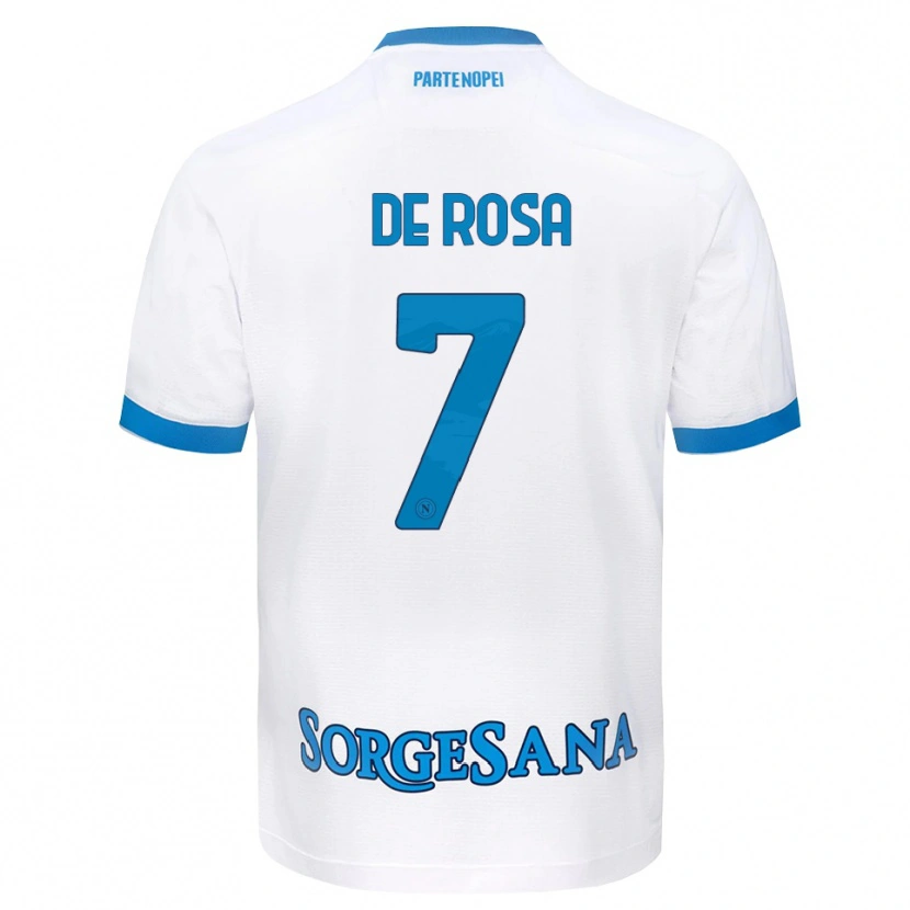 Danxen Mujer Camiseta Vincenzo De Rosa #7 Blanco Azul Cielo 2ª Equipación 2026/27 La Camisa