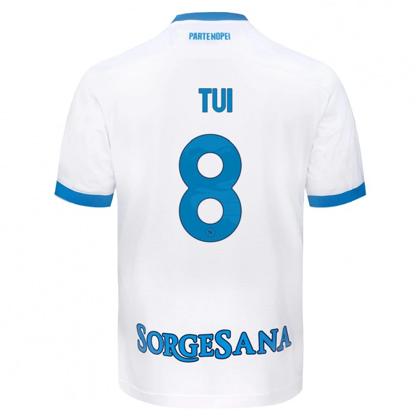 Danxen Mujer Camiseta Sara Tui #8 Blanco Azul Cielo 2ª Equipación 2026/27 La Camisa