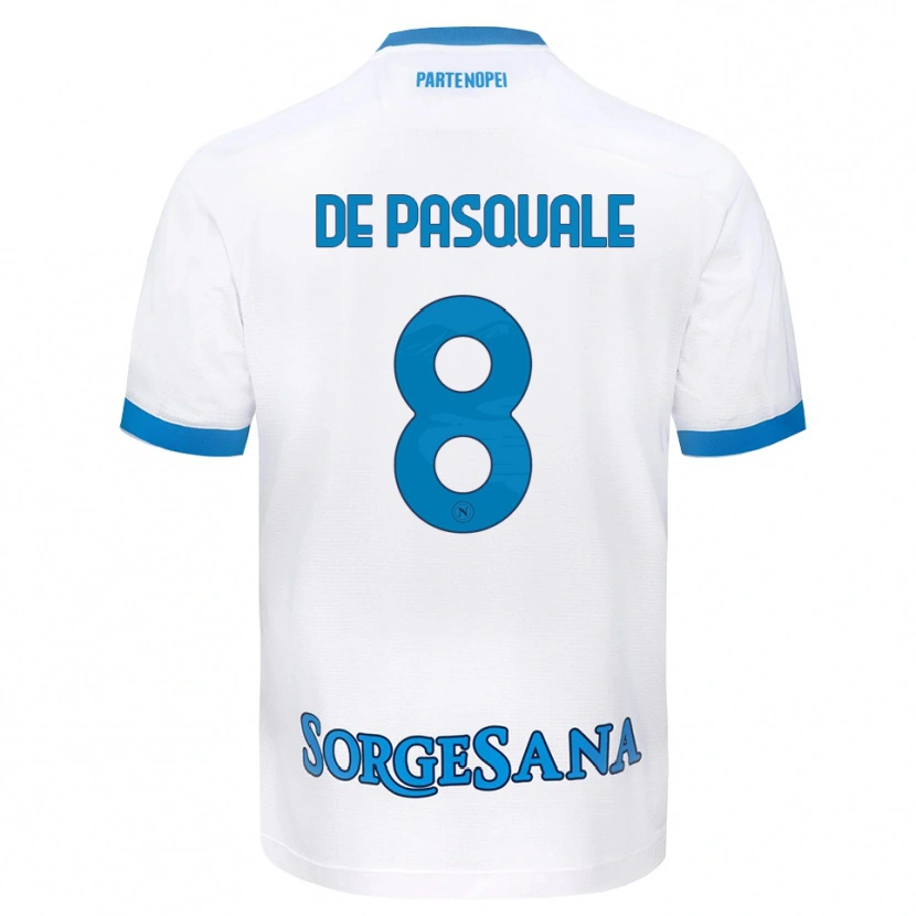 Danxen Mujer Camiseta Dylan De Pasquale #8 Blanco Azul Cielo 2ª Equipación 2026/27 La Camisa