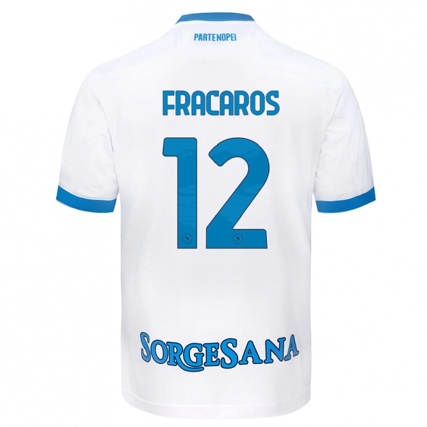 Danxen Mujer Camiseta Caterina Fracaros #12 Blanco Azul Cielo 2ª Equipación 2026/27 La Camisa