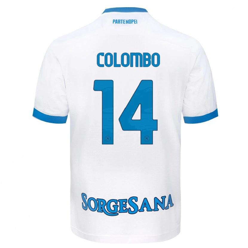 Danxen Mujer Camiseta Sofia Colombo #14 Blanco Azul Cielo 2ª Equipación 2026/27 La Camisa