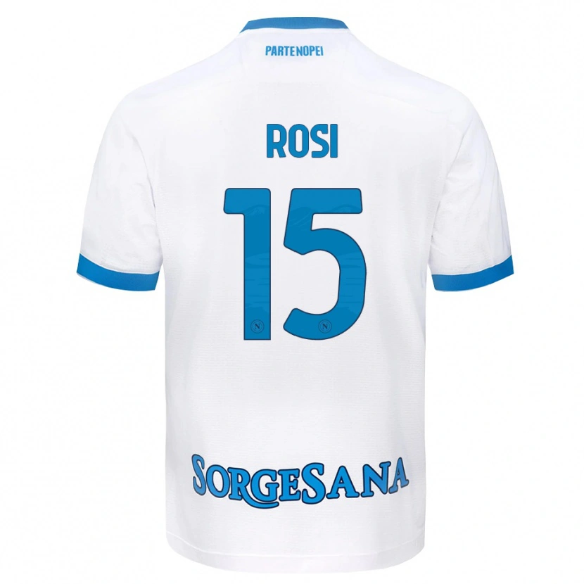 Danxen Mujer Camiseta Pasquale Rosi #15 Blanco Azul Cielo 2ª Equipación 2026/27 La Camisa